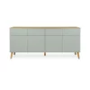 Tenzo Dressoir Dot - Lichtgroen/eiken - 79x192x43 Cm