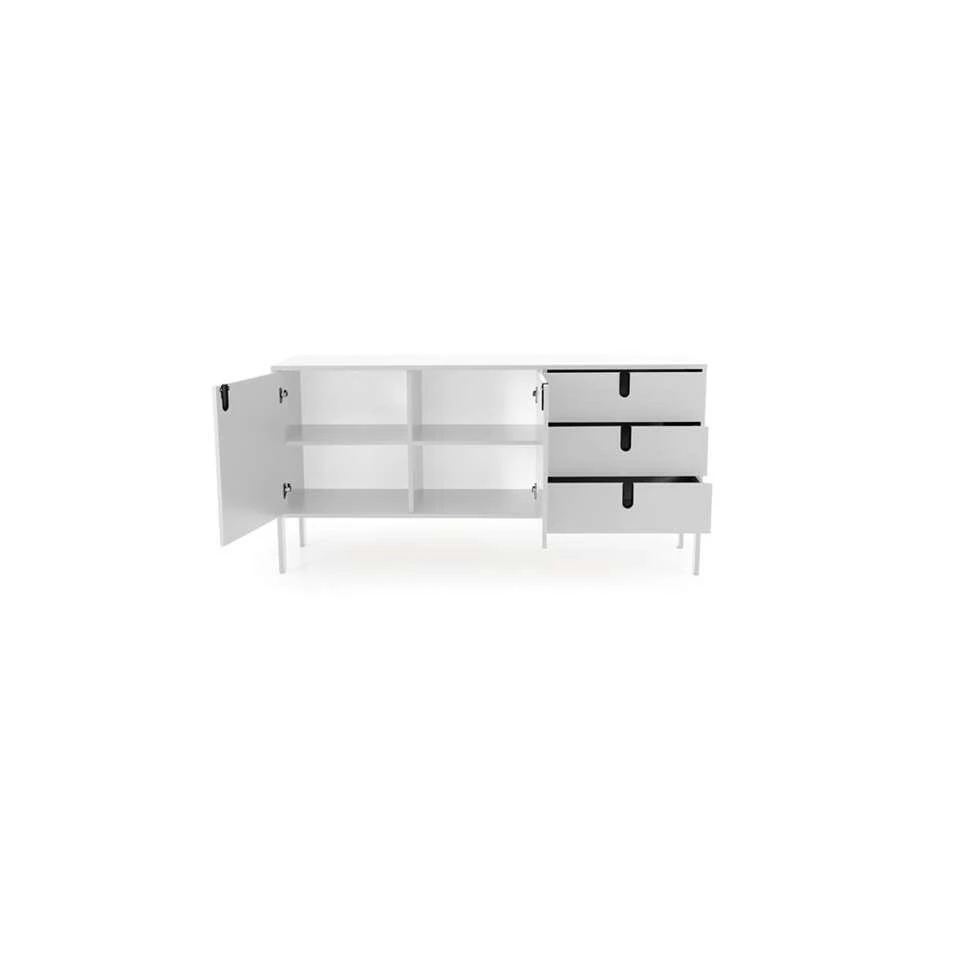 Tenzo Dressoir Uno - Wit - 86x171x46 Cm - Afbeelding 3