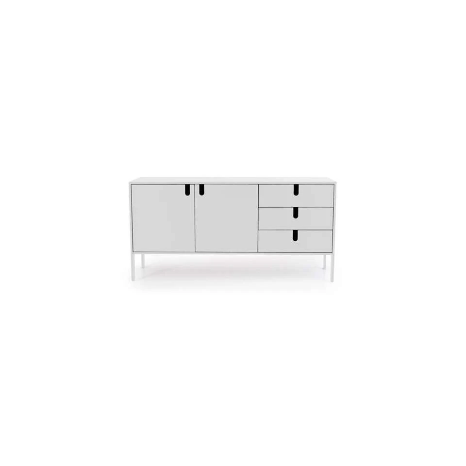 Tenzo Dressoir Uno - Wit - 86x171x46 Cm