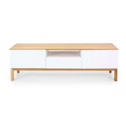 Tenzo Tv-meubel Patch - Eikenkleur/wit/eikenkleur - 56x179x47 Cm