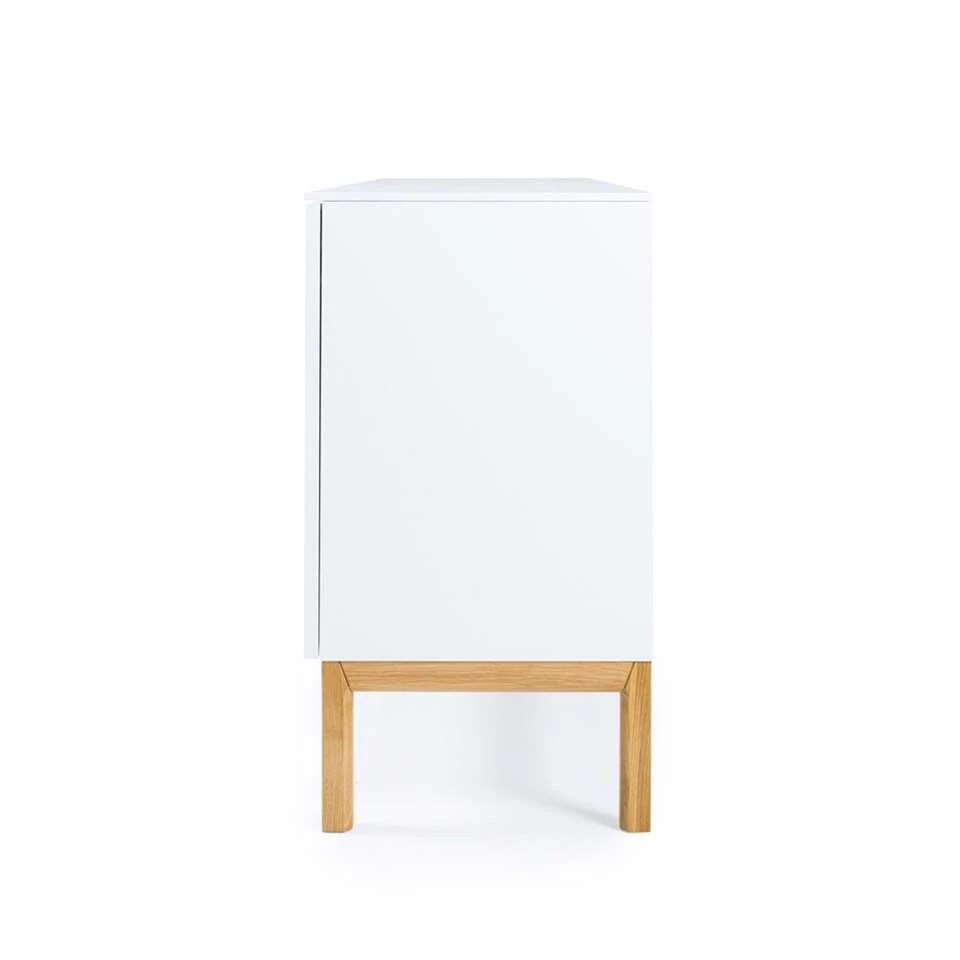 Tenzo Dressoir Patch 3 Deuren En 1 Lade - Wit/eikenkleur - 85x179x47 Cm - Afbeelding 4