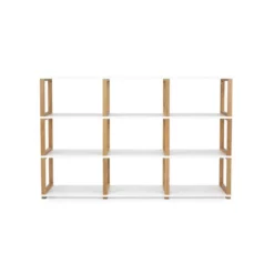 Tenzo Boekenkast Art - Wit/eikenkleur - 118x178x36 Cm