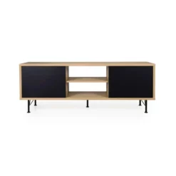 Tenzo Tv-meubel Flow - Eikenkleur/zwart - 60x164x44 Cm