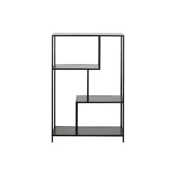 Boekenkast Jaxx - Zwart - 114x77x35 Cm