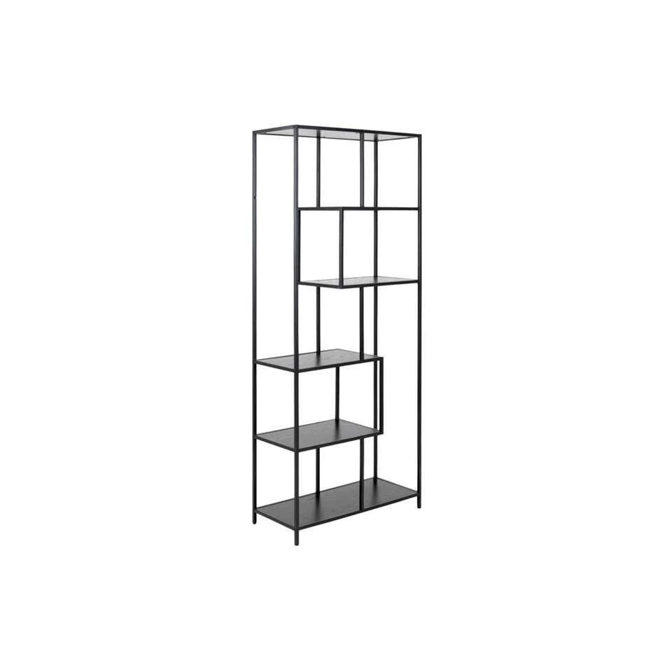 Boekenkast Jaxx - Zwart - 185x77x35 Cm - Afbeelding 2