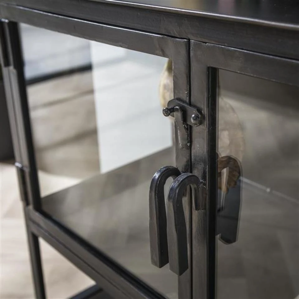 Industrieel Dressoir Finye Zwart Metaal 40x180x80 Cm 40x180x80 Cm Metaal - Afbeelding 3