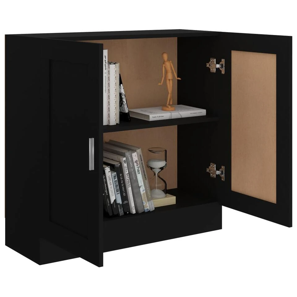 VidaXL Boekenkast 82,5x30,5x80 Cm Spaanplaat Zwart - Afbeelding 4