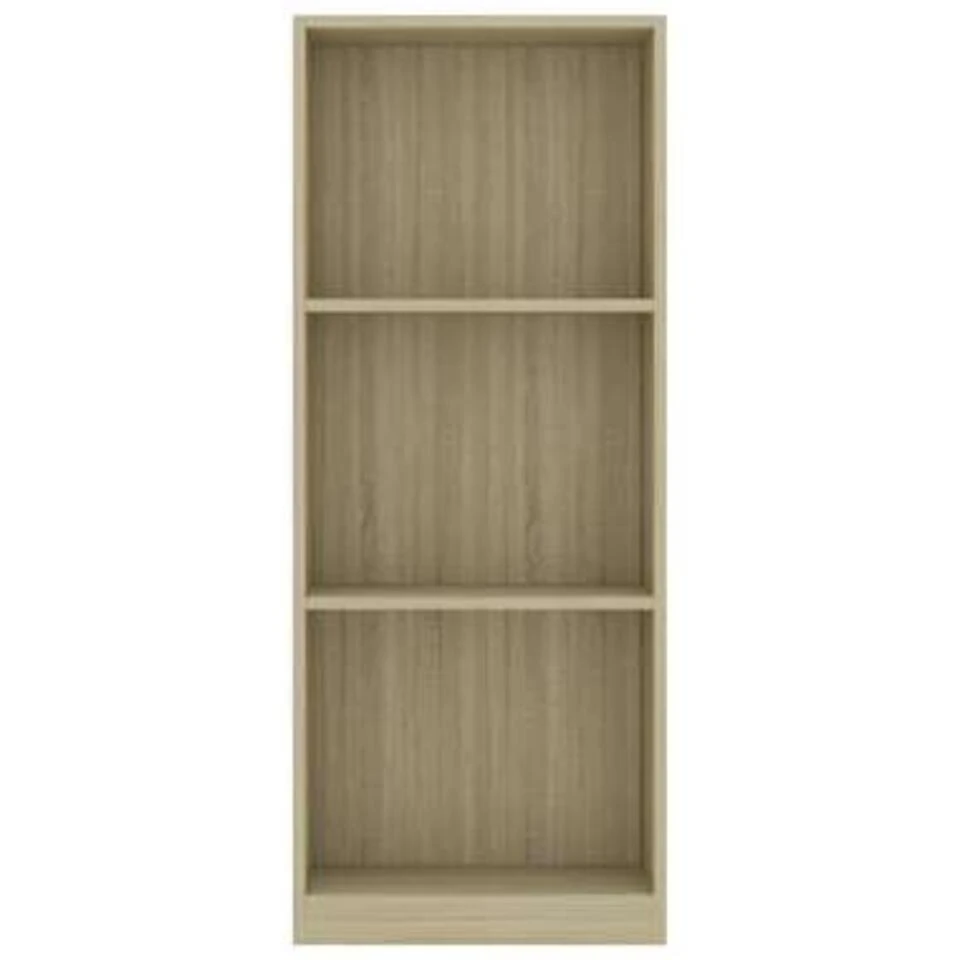 VidaXL Boekenkast Met 3 Schappen 40x24x108 Cm Bewerkt Hout Sonoma Eik - Afbeelding 4