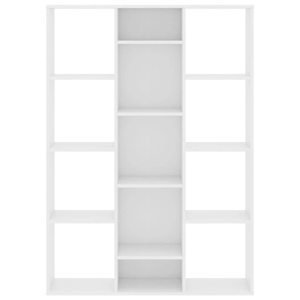 VidaXL Kamerscherm/boekenkast 100x24x140 Cm Bewerkt Hout Wit - Afbeelding 4