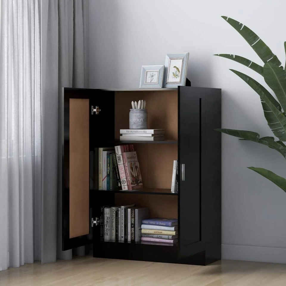 VidaXL Boekenkast 82,5x30,5x115 Cm Spaanplaat Zwart - Afbeelding 3