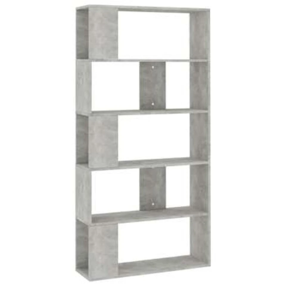 VidaXL Boekenkast/kamerscherm 80x24x159 Cm Bewerkt Hout Betongrijs - Afbeelding 2