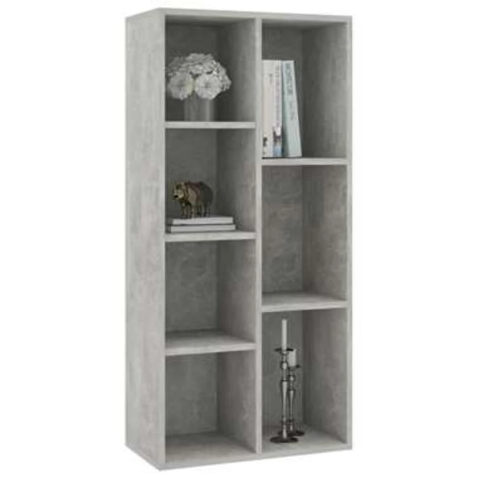 VidaXL Boekenkast 50x25x106 Cm Spaanplaat Betongrijs - Afbeelding 3