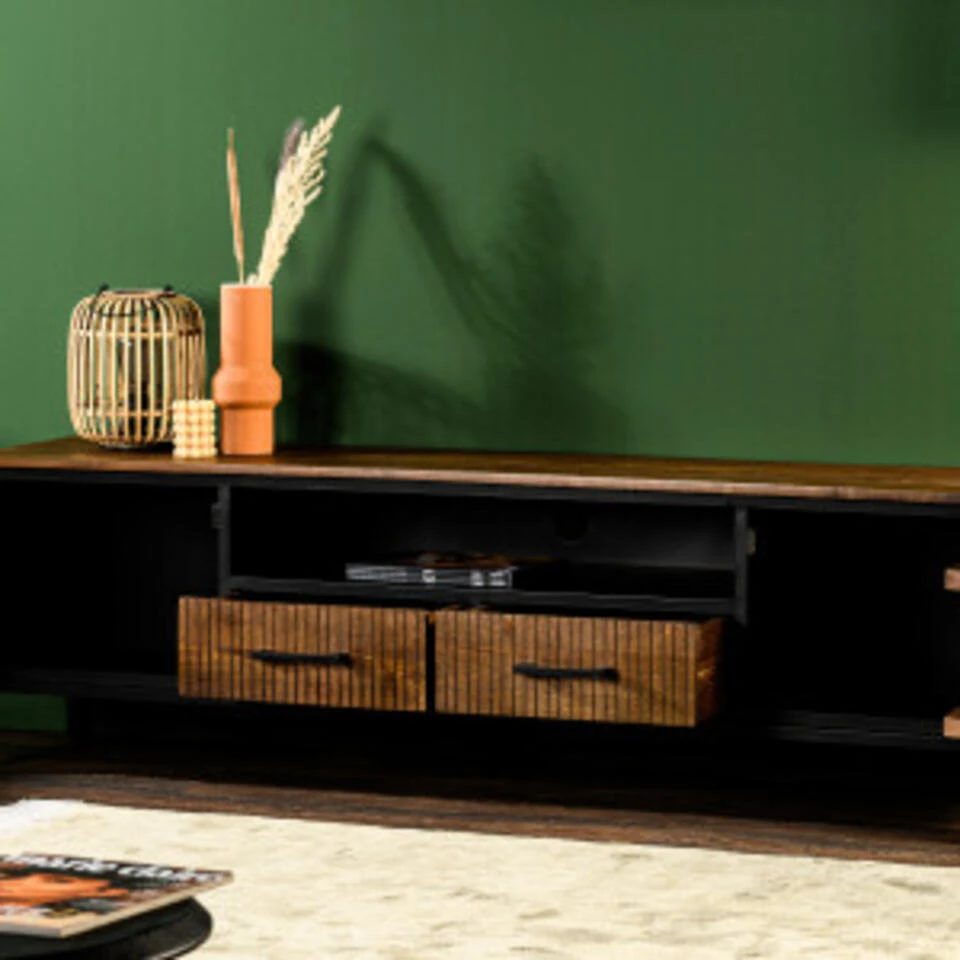 Hoyz Collection - TV-meubel B430 Bruin - 180x40x50 - Afbeelding 3