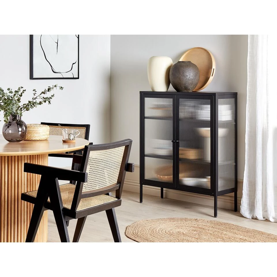 Beliani Sideboard LERRYN - Zwart Staal - Afbeelding 2