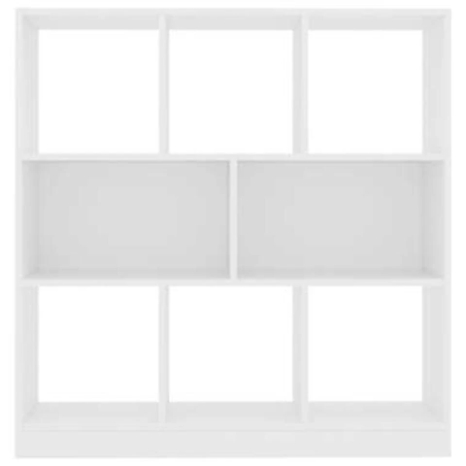 VidaXL Boekenkast 97,5x29,5x100 Cm Bewerkt Hout Wit - Afbeelding 4