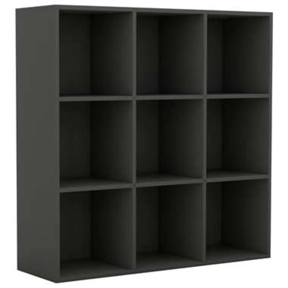 VidaXL Boekenkast 98x30x98 Cm Spaanplaat Grijs - Afbeelding 2