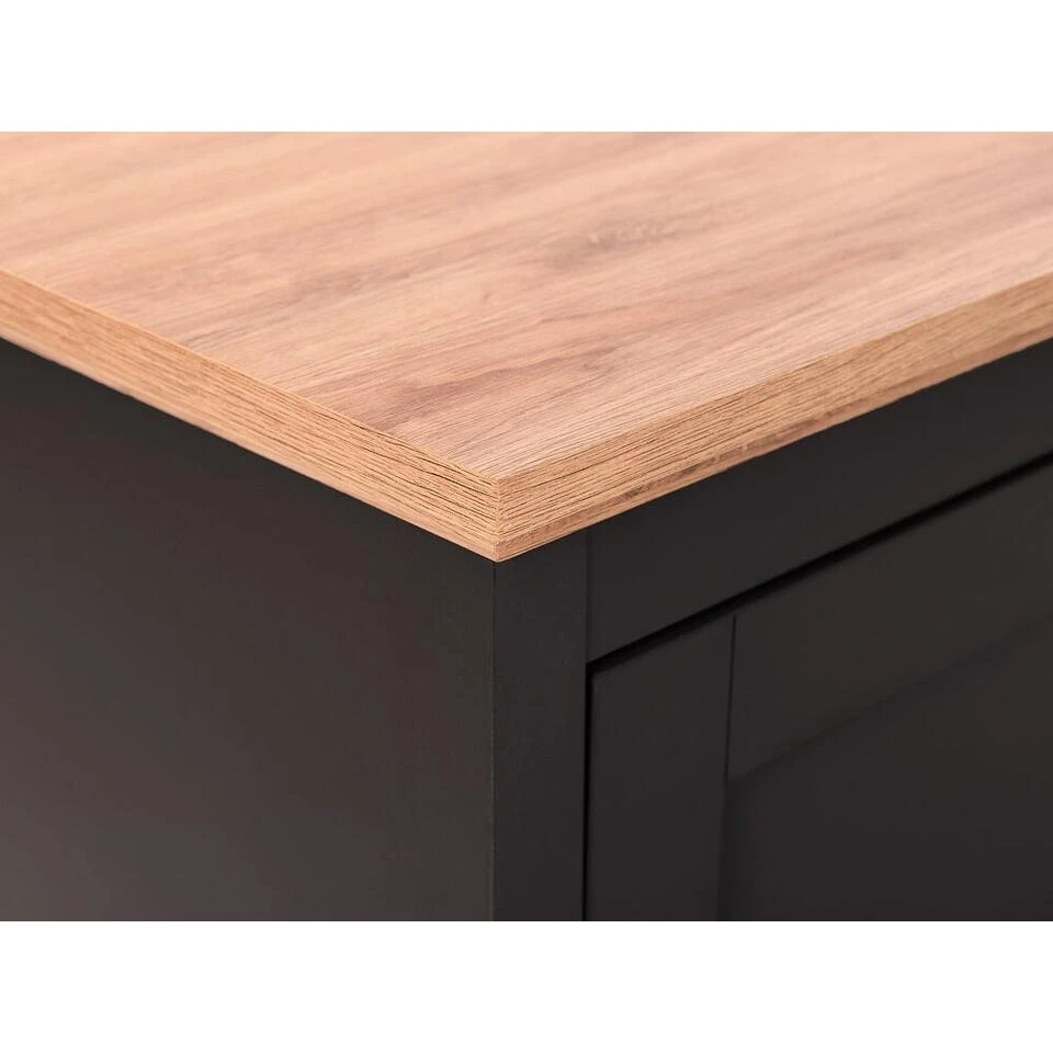 Beliani TV-kast GARET - Grijs Vezelplaat - Afbeelding 2