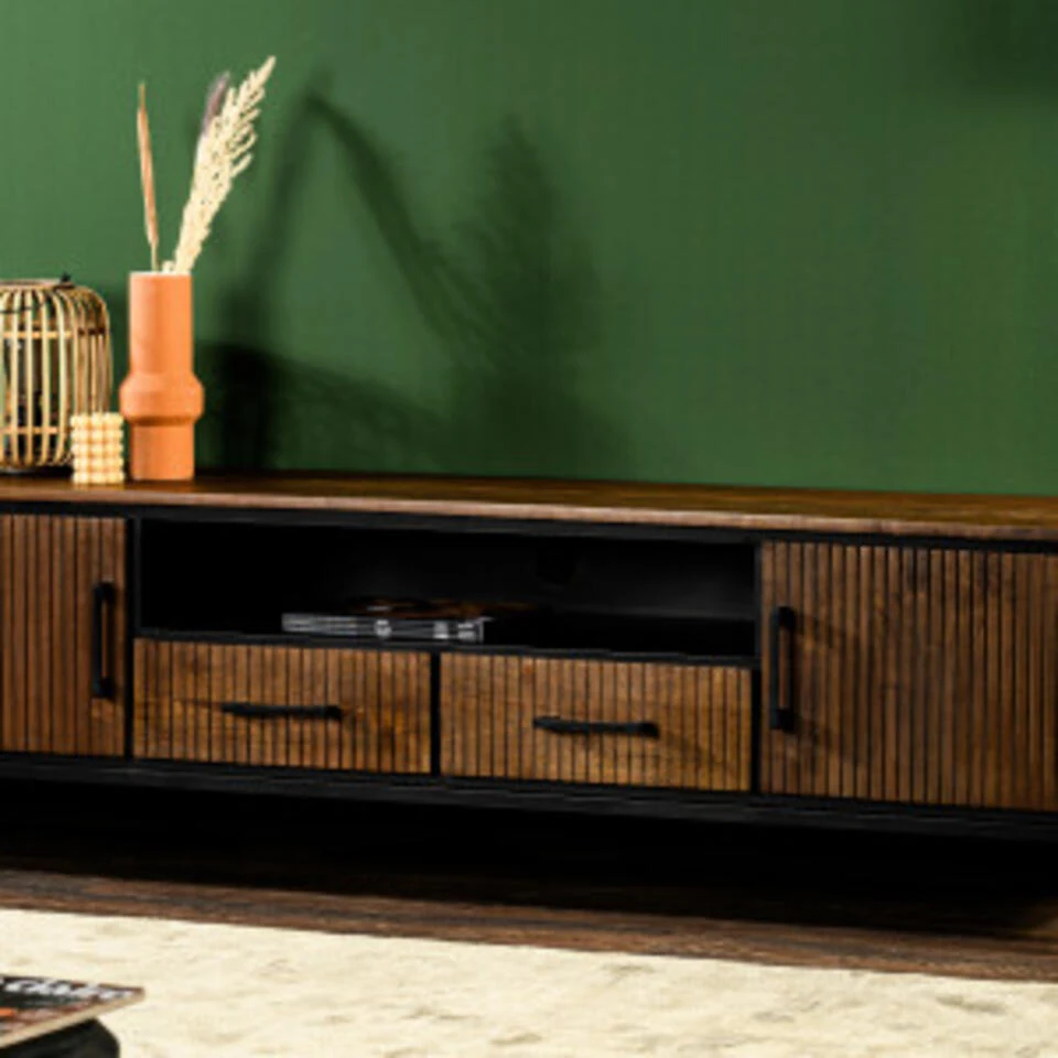 Hoyz Collection - TV-meubel B430 Bruin - 180x40x50 - Afbeelding 2