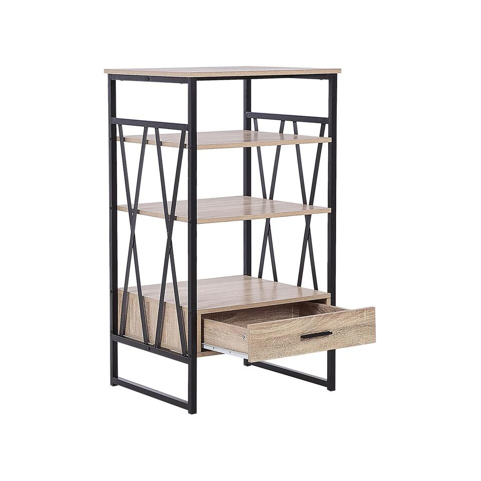 Beliani Boekenkast KEENE - Lichte Houtkleur Vezelplaat - Afbeelding 4