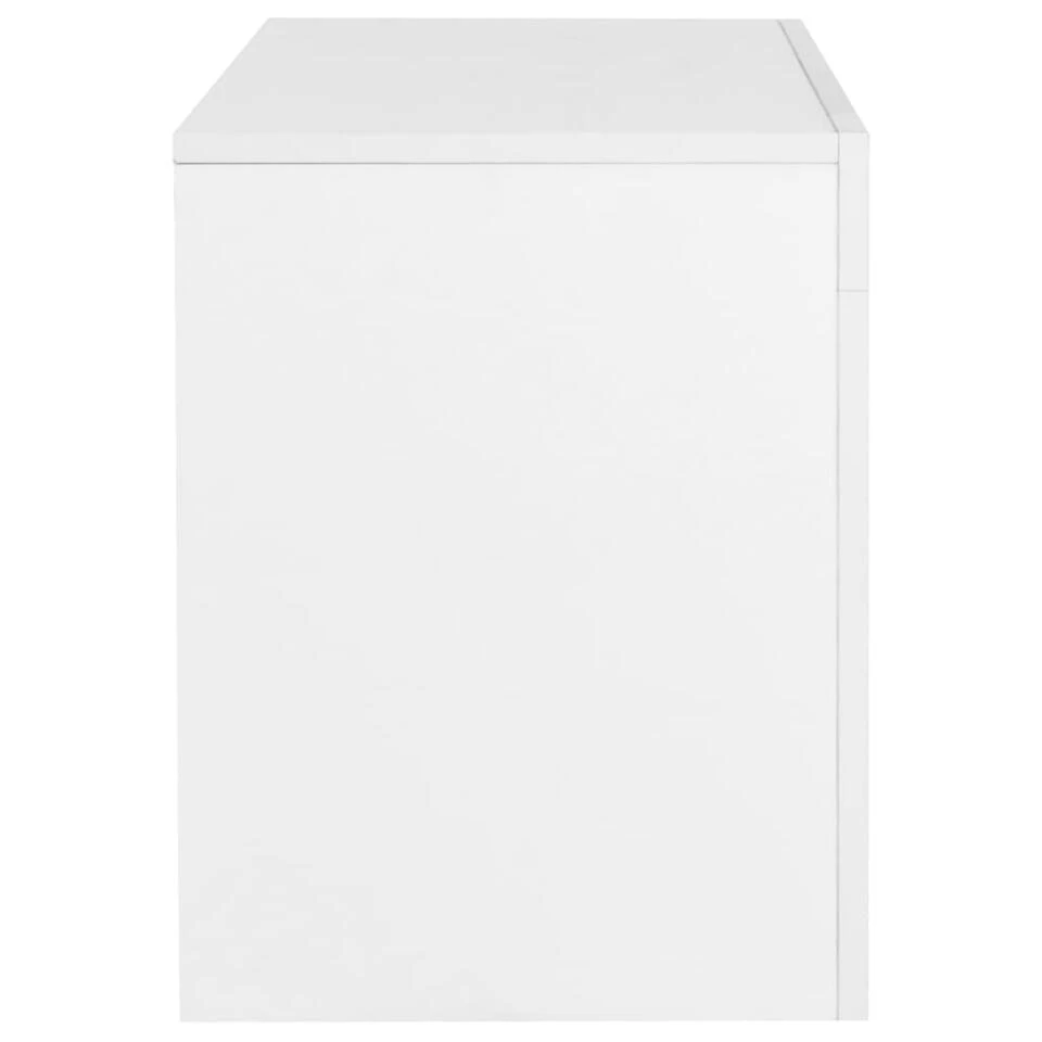 VidaXL Tv-meubel Met LED-verlichting 130x35x45 Cm Hoogglans Wit - Afbeelding 4