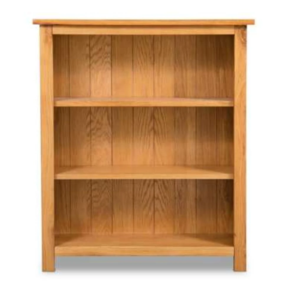VidaXL Boekenkast Met 3 Schappen 70x22,5x82 Cm Massief Eikenhout - Afbeelding 2