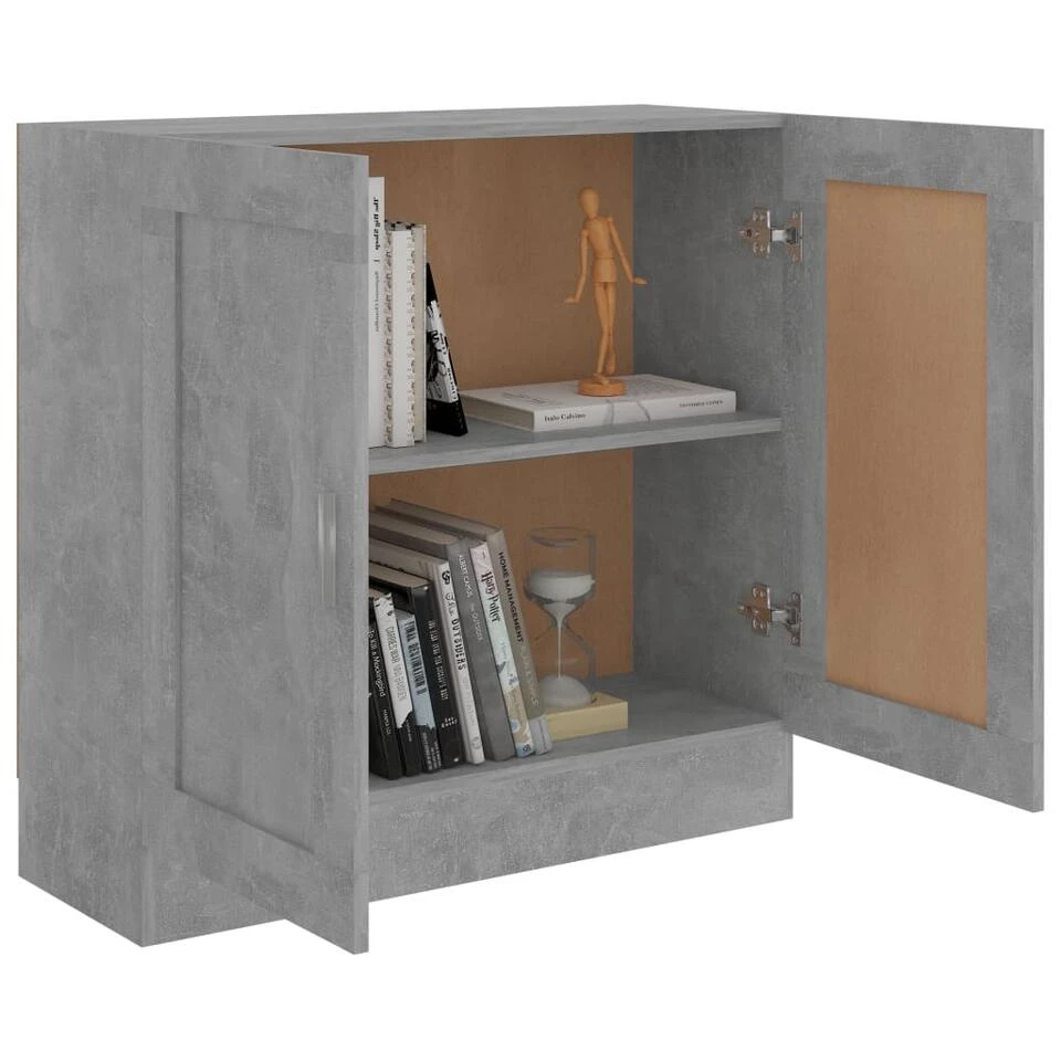 VidaXL Boekenkast 82,5x30,5x80 Cm Spaanplaat Betongrijs - Afbeelding 4