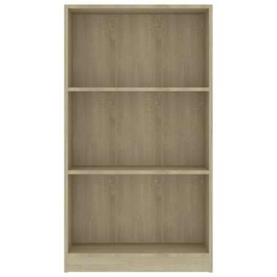 VidaXL Boekenkast Met 3 Schappen 60x24x109 Cm Bewerkt Hout Sonoma Eik - Afbeelding 4