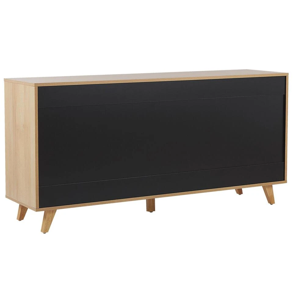 Beliani Sideboard ILION - Lichte Houtkleur Vezelplaat - Afbeelding 4